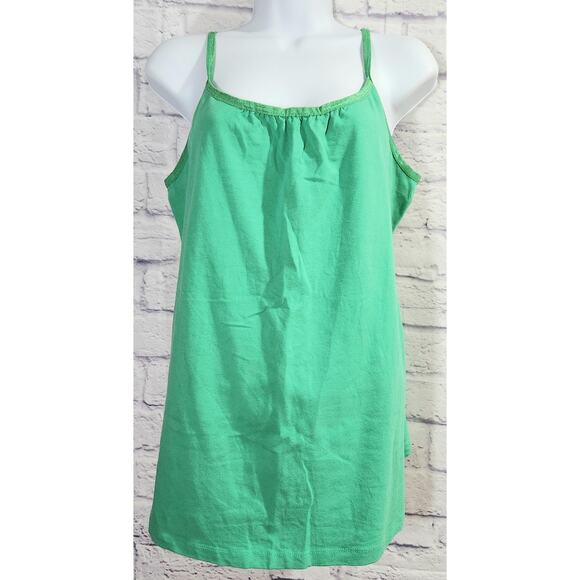 Lane Bryant Green Adjustable Spaghetti Strap Tank Top 14 16 Lightweight Soft - Picture 1 of 4